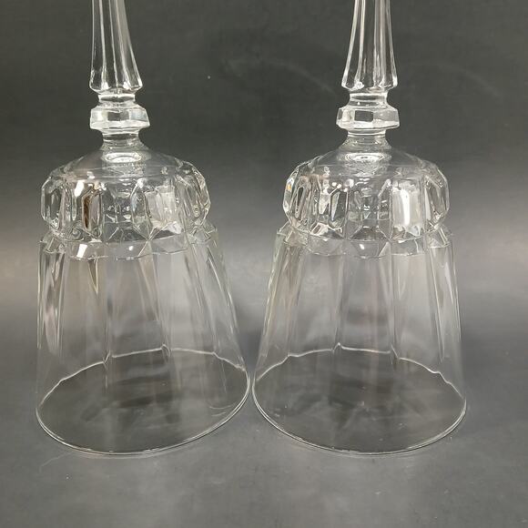 Pair of Stemmed Wine Glasses Water Goblets Chantelle by Cristal D'Arques Durand - Picture 6 of 7